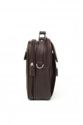 Erkek Omuz Askılı El Çantası Hakiki Deri Kahve - 3