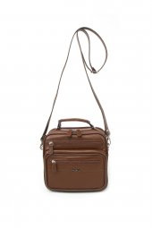 Hakiki Deri Erkek Omuz Askılı El Çantası Büyük Boy - 5