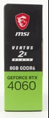 MSI RTX 4060 Ventus 2X Black 8G OC 128 Bit GDDR6 8 GB Ekran Kartı Outlet thumbnail 5