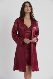 Pierre Cardin 6955 Kadın İpek Saten Güpürlü 6'lı Set Çeyiz Takım - 8