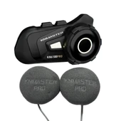 Knmaster KN6100 PRO Motosiklet Kask İnterkom Bluetooth Intercom Kulaklık Seti thumbnail 2