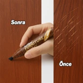 Mobilya Rötuş Kalemi Ceviz Renk Ahşap Masa Parke Dolap Kalemi Çizik Giderici Çatlak Kapatıcı thumbnail 2