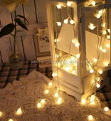 3m 20 LED Beyaz Top Gün Işığı Pilli 2 Kademeli thumbnail 2