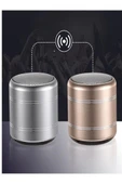 Mini Alüminyum Tws Kablosuz Bluetooth Hoparlör – Yuvarlak Metal Tasarım, Yüksek Bas Ve Taşınabilir Özellikler thumbnail 3