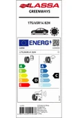 Lassa 175/65R14 82H Greenways Oto Yaz Lastiği ( Üretim Yılı:2024 ) thumbnail 4