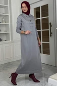 Laçin Triko Elbise Gri thumbnail 4