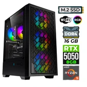 Xaser BladeX10 Ryzen 5 5500 16GB Ram 512GB M.2 NVMe SSD 8GB RTX5050 Oyuncu Tavsiye Sistem thumbnail 1