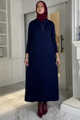 Laçin Triko Elbise Lacivert thumbnail 4