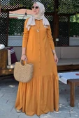 Süreyya Gömlek Elbise Hardal Sarısı thumbnail 7