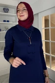 Laçin Triko Elbise Lacivert thumbnail 2