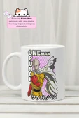 One Punch Man - Anime Tasarım Baskılı Porselen Kupa Bardak thumbnail 1