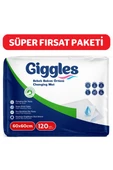 Giggles Bebek Bakım Örtüsü 60x60 Alt Açma Bezi 12 paket (120 adet) thumbnail 1