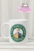One Punch Man - One Punch Man Coffee Anime Tasarım Baskılı Porselen Kupa Bardak thumbnail 1