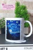 Vincent Van Gogh - Tarihi Sanat Starry Night Baskılı Porselen Kupa Bardak thumbnail 3