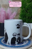 Jujutsu Kaisen- Gojo and Geto Friends Tasarım Anime Porselen Kupa Bardak thumbnail 3