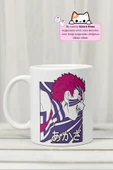Demon Slayer - Kimetsu no Yaiba Akaza Anime Tasarım Baskılı Porselen Kupa Bardak thumbnail 1