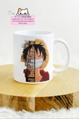 One Piece - Luffy Anime Tasarım Baskılı Porselen Kupa Bardak thumbnail 2
