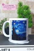 Vincent Van Gogh - Tarihi Sanat Starry Night Baskılı Porselen Kupa Bardak thumbnail 1