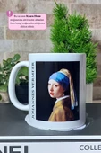 Johannes Vermeer - Tarihi Sanat İnci Küpeli Kız Baskılı Porselen Kupa Bardak thumbnail 1