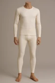 Hasyün Erkek %75 Yün Uzun Kollu Fanila Atlet Ve Uzun Don İçlik Takım 101/102E - 1 Set  XL Ekru thumbnail 1