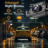 SChitec 4 Kameralı Kayıtlı Araç Kamerası 360° Görüş 1080P Ön ve Arka İç Çekim HD Otomobil Kamera Sistemi AN-6314 thumbnail 5