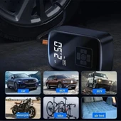 SChitec Elektrikli Dijital Hava Kompresörü Led Göstergeli | 150PSI Taşınabilir Şarjlı Pompa WY006 thumbnail 3