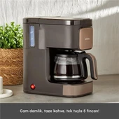 Karaca Just Coffee Aroma 2in1 Çay ve Filtre Kahve Makinesi - Walnut Brown thumbnail 3