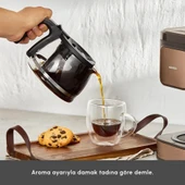 Karaca Just Coffee Aroma 2in1 Çay ve Filtre Kahve Makinesi - Walnut Brown thumbnail 5