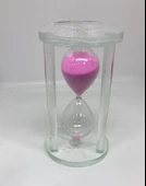 LEBRON Akrilik Cam Kum Saati 15 Dakika Pembe thumbnail 2