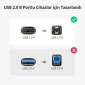 UGREEN USB den USB-B ye Yazıcı Tarayıcı Kablosu, 3 Metre, 10351 thumbnail 7