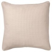 Minder-Kırlent Kılıfı, Bej Renk 50x50 Cm %100 Pamuk Ev Dekorasyon-Kılıf - 1