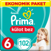 Prima Külot Bebek Bezi 6 Beden Ekonomik Paket 34*3 102 Adet - 1