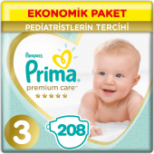 Prima Premium Care 3 Beden Ekonomik Paket 6-10 Kg (4*52) 208 Adet - 1