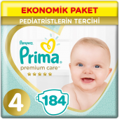 Prima Premium Care 4 Beden Ekonomik Paket 9-14 Kg (4*46) 184 Adet thumbnail 1