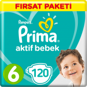 Prima Bebek Bezi 6 Beden Fırsat Paketi 13-18 Kg (3*40) 120 Adet thumbnail 1