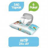 Uni Baby Islak Havlu Kapaklı 90lı 6 Paket 540 Yaprak - 1