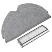 Xiaomi İle Uyumlu Mijia Mop 1C 2C 1T Mi 2Pro+ Dreame F9 Robot Süpürge Hepa Filtre ve Mop Bezi 2 Adet thumbnail 2