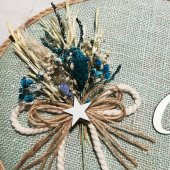 Lora Davet Erkek Bebek odası kapı süsü, Hastane kapı süsü, Duvar süsü, İsim tabelası, Bebek çelengi (1 Adet) Mavi - 36010 - 3