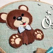 Lora Davet Erkek Bebek odası kapı süsü, Hastane kapı süsü, Duvar süsü, İsim tabelası, Bebek çelengi (1 Adet) Mavi - 36014 - 3