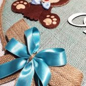 Lora Davet Erkek Bebek odası kapı süsü, Hastane kapı süsü, Duvar süsü, İsim tabelası, Bebek çelengi (1 Adet) Mavi - 36014 - 4