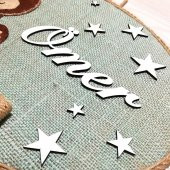 Lora Davet Erkek Bebek odası kapı süsü, Hastane kapı süsü, Duvar süsü, İsim tabelası, Bebek çelengi (1 Adet) Mavi - 36014 - 5