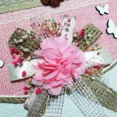 Lora Davet Kız Bebek odası kapı süsü, Hastane kapı süsü, Duvar süsü (1 Adet) Pembe - 36019 - 5