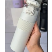 Paslanmaz Çelik Termos 700 ml-Tektuşla Açılır Çift Kullanımlı Kapak thumbnail 11