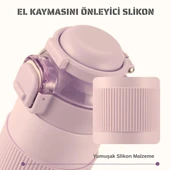 Paslanmaz Çelik Termos 700 ml-Tektuşla Açılır Çift Kullanımlı Kapak thumbnail 5