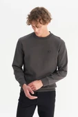 Erkek Patch Logo Sweatshirt Faded Black Faded Black S thumbnail 4