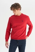 Erkek Patch Logo Sweatshirt Red Red S thumbnail 4