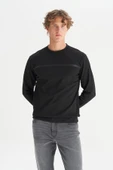 Erkek Interlock Sweatshirt Black Black L thumbnail 1