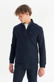 Erkek Half  Zip Sweatshirt Navy Navy M thumbnail 1
