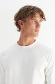 Erkek Interlock Sweatshirt White White XL thumbnail 5