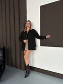 Astarlı Yaka Detaylı Artos Ceket Siyah St2651019 thumbnail 2